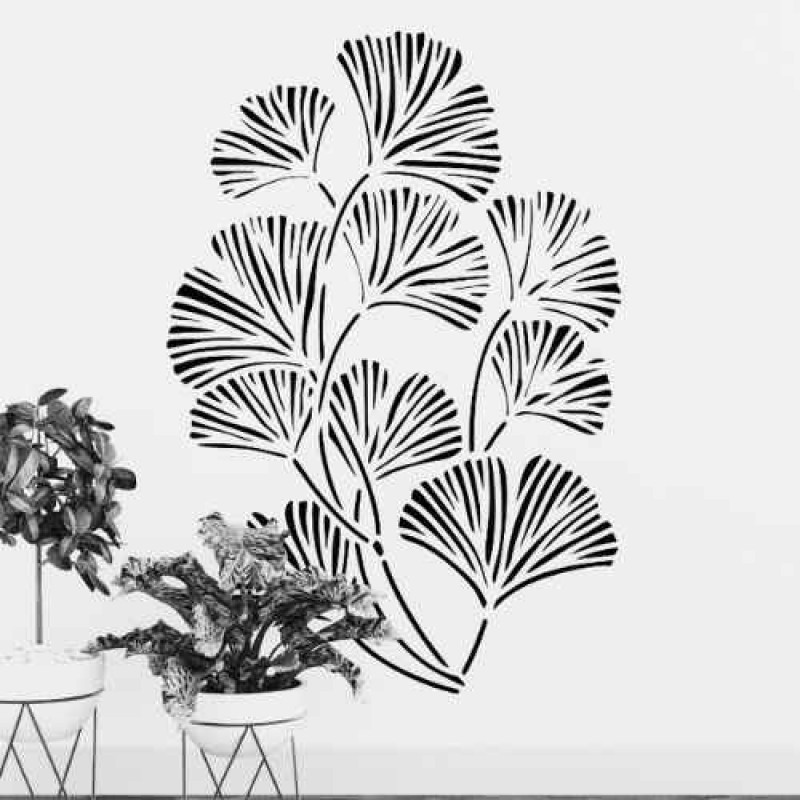 Ginkgo Biloba Stencil Boyama Şablonu