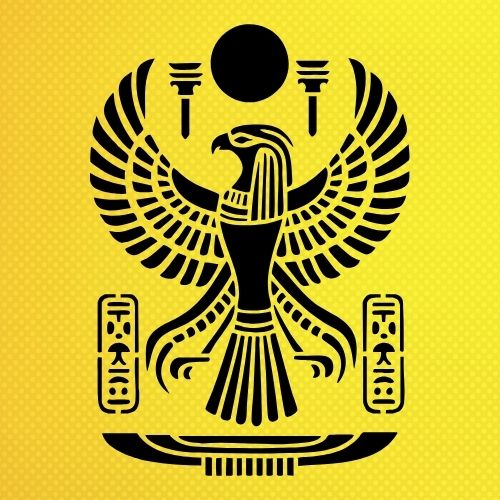Antik Mısır Horus Deseni Stencil Şablon