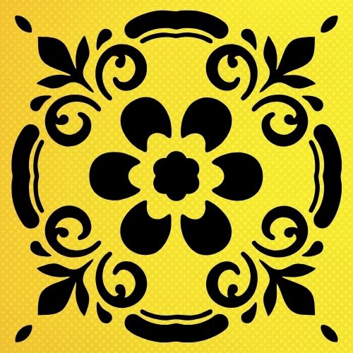 Fayans Deseni Stencil Şablon