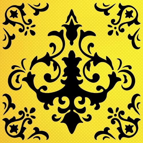 Fayans Deseni Stencil Şablon