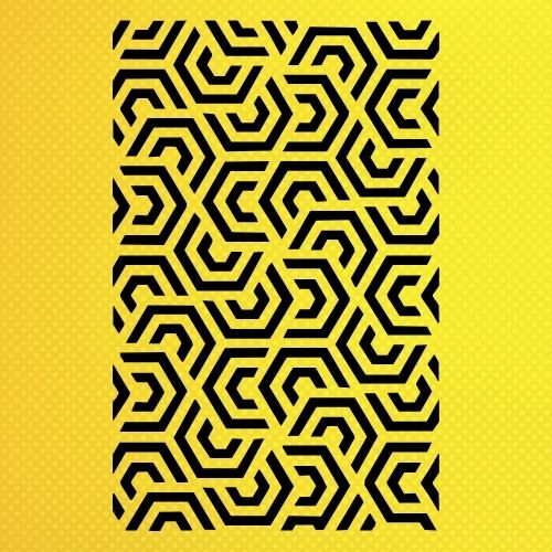 Petek Geometrik Desen Stencil Şablon