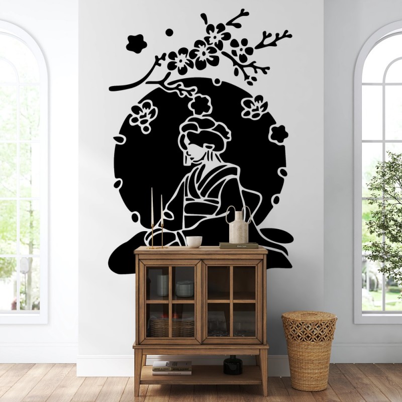 Japon Geyşa Stencil Şablon