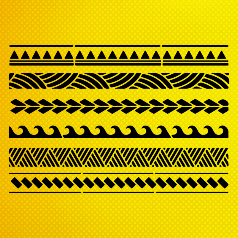 Geometrik Bordür Stencil Şablon Geometrik Bordür Stencil Şablon