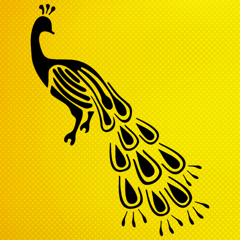 Tavus Kuşu Stencil Tavus Kuşu Stencil