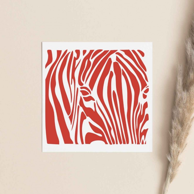 Zebra Deseni Stencil Şablon Zebra Deseni Stencil Şablon