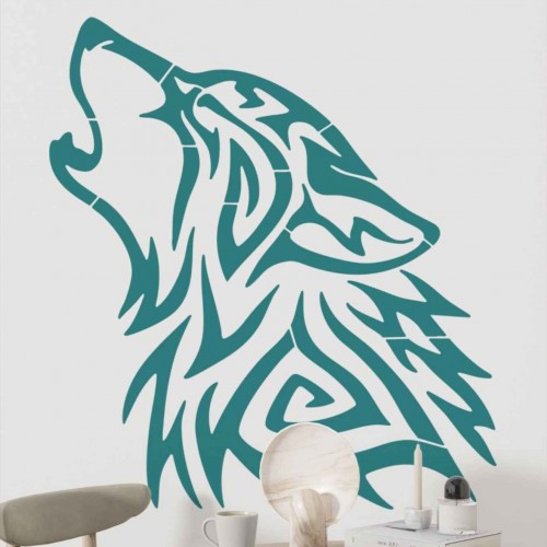 Uluyan Kurt Deseni Stencil Şablon