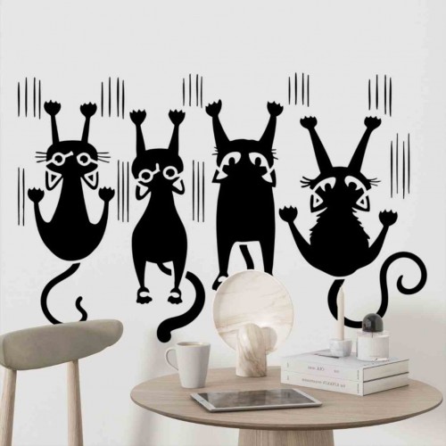 Kedi Deseni Stencil Şablon