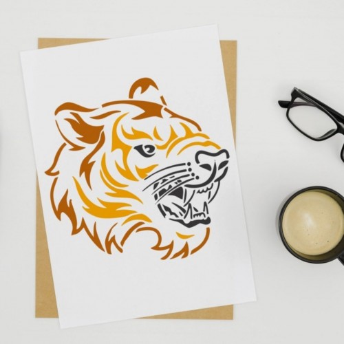 Kaplan Deseni Stencil Şablon
