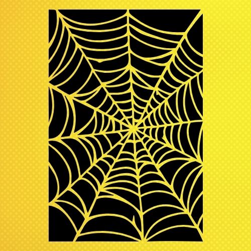 Örümcek Ağı Deseni Stencil Şablon