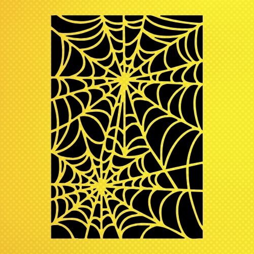 Örümcek Ağı Desen Stencil Şablon