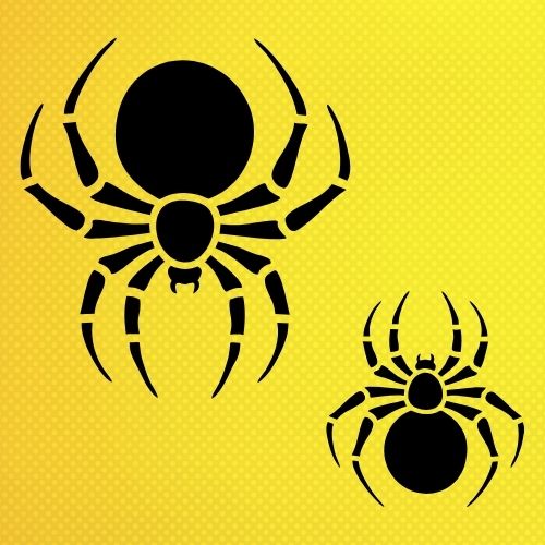 Örümcek Deseni Stencil Şablon