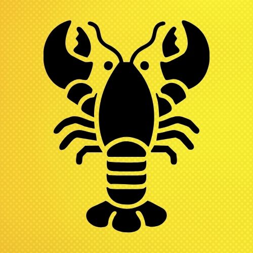 Istakoz Figürü Stencil Şablon