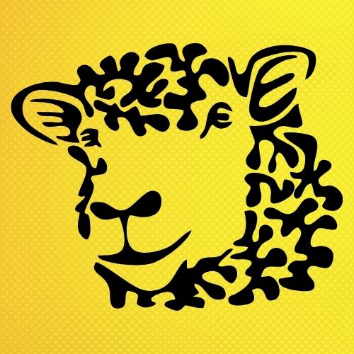 Koyun Deseni Stencil Şablon