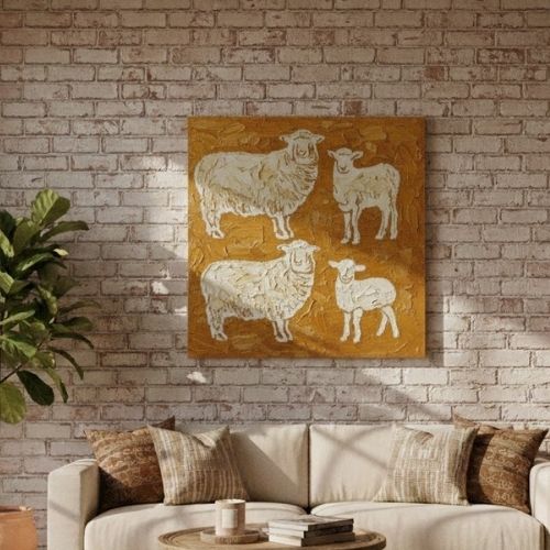 Koyun Desenleri Stencil Şablon