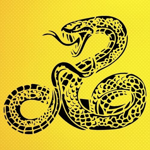 Yılan Deseni Stencil Şablon