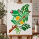 Kurbağa Deseni Stencil Şablon | Sevimli Hayvan Boyama Şablonu