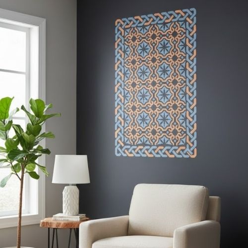 Halı ve Kilim Deseni Stencil Şablon