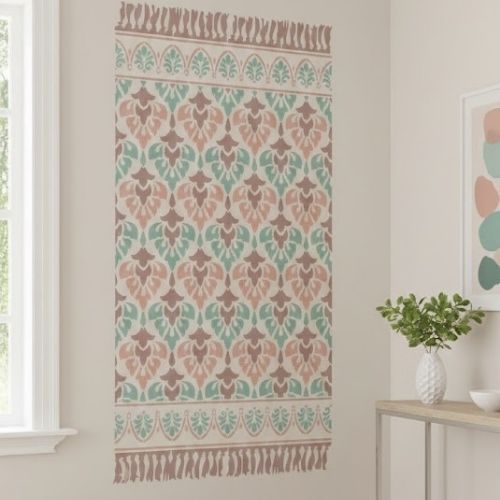 Halı ve Kilim Motifi Stencil Şablon