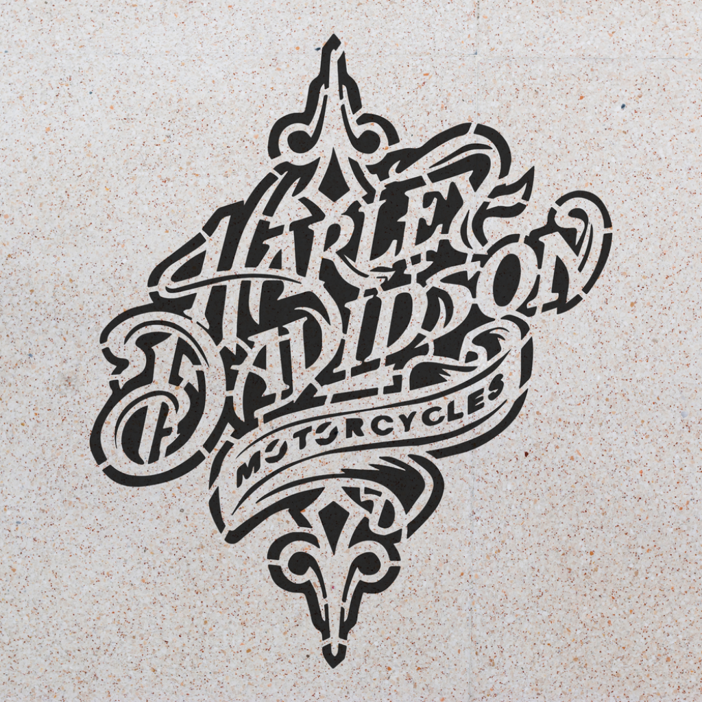 Harley Davidson Stencil Şablon