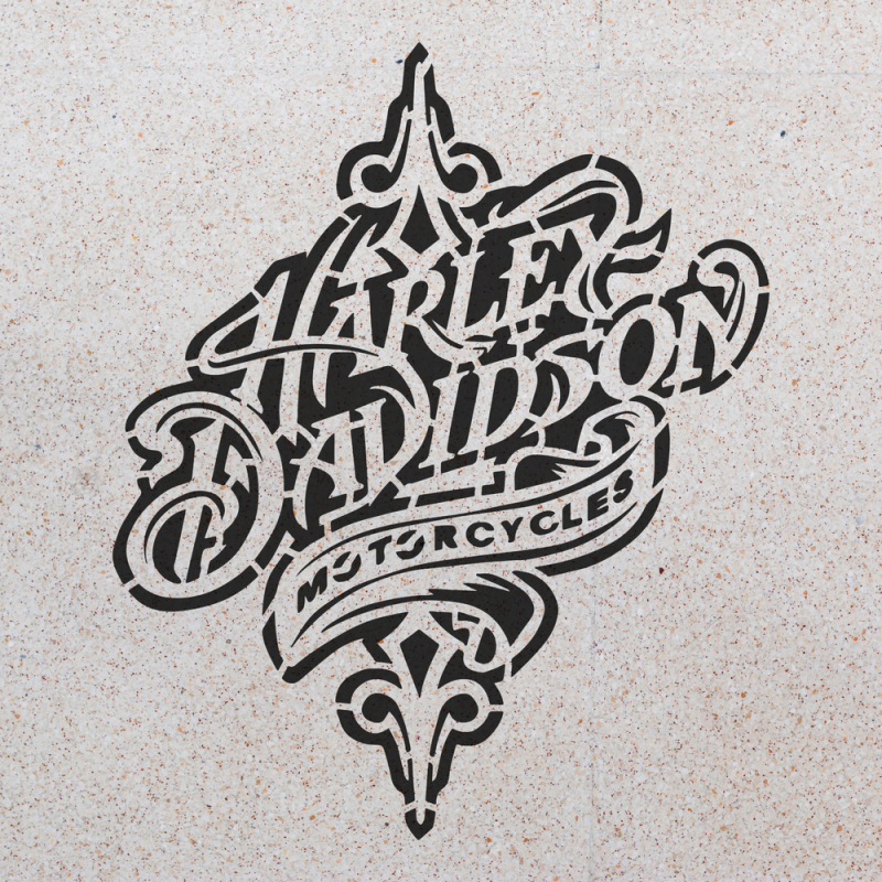 Harley Davidson Stencil Şablon Harley Davidson Stencil Şablon