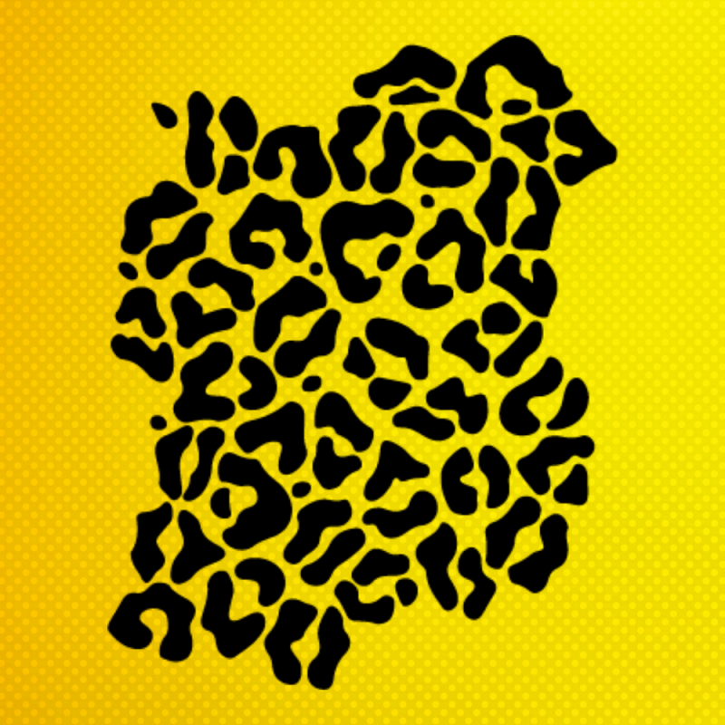 Leopar Deseni Stencil Şablon Leopar Deseni Stencil Şablon