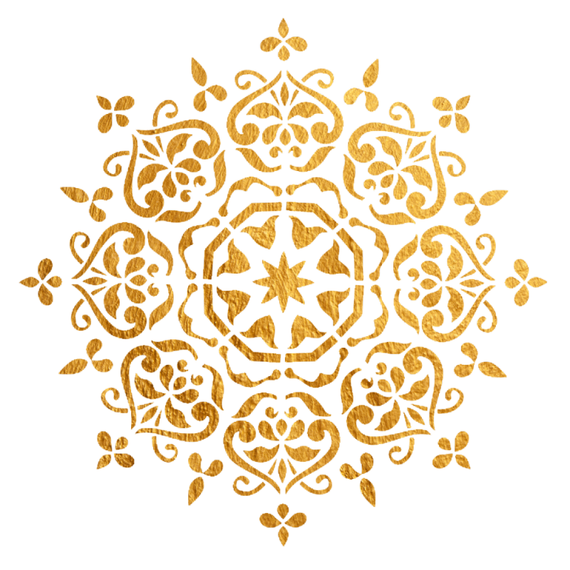 Mandala Stencil Ahşap Duvar Boyama Deseni Mandala Stencil Ahşap Duvar Boyama Deseni