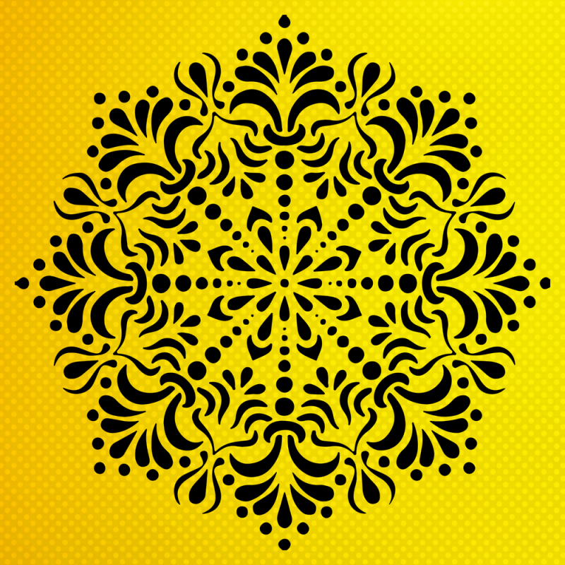Mandala Desen Stencil Şablon Mandala Desen Stencil Şablon