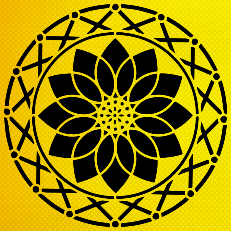 Mistik Mandala Stencil Şablon Mistik Mandala Stencil Şablon