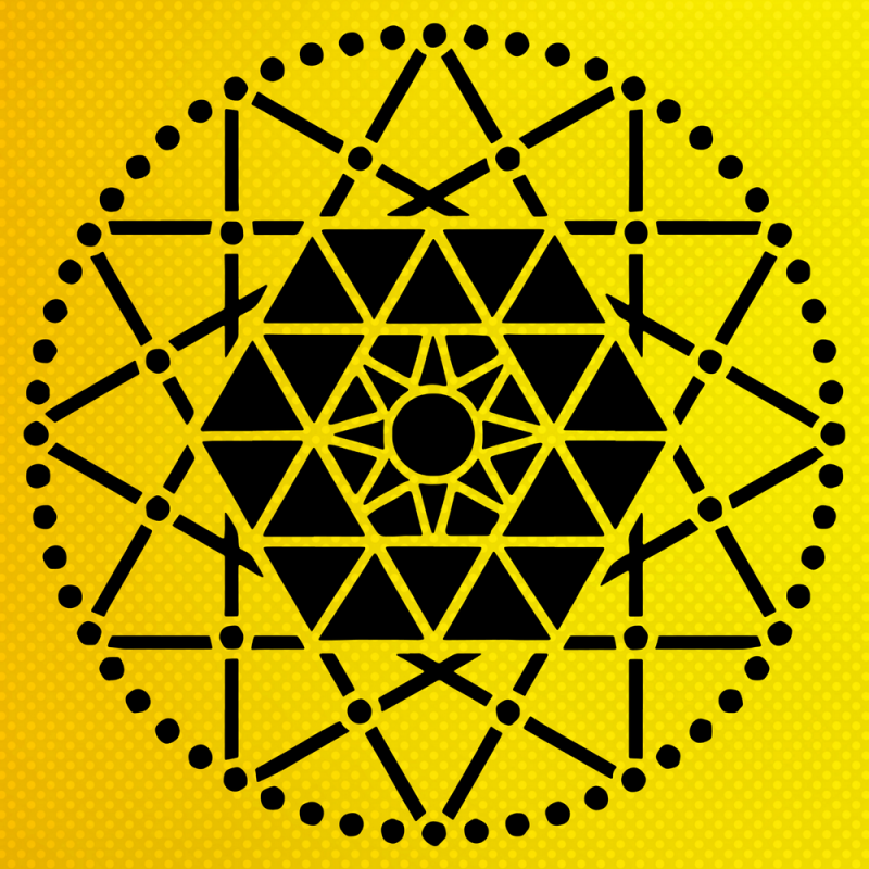 Mistik Mandala Stencil Şablon Mistik Mandala Stencil Şablon