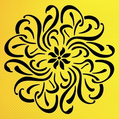 Mandala Deseni Stencil – Denge, Huzur ve Estetik İçin Dekoratif Şablon