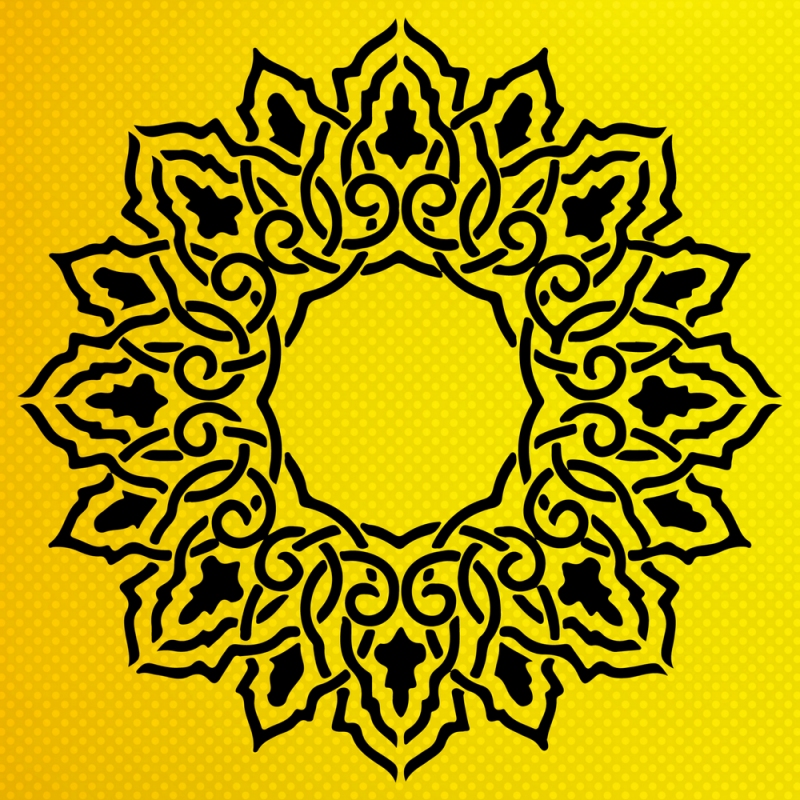 Mandala Stencil Boyama Deseni M00002 Mandala Stencil Boyama Deseni M00002