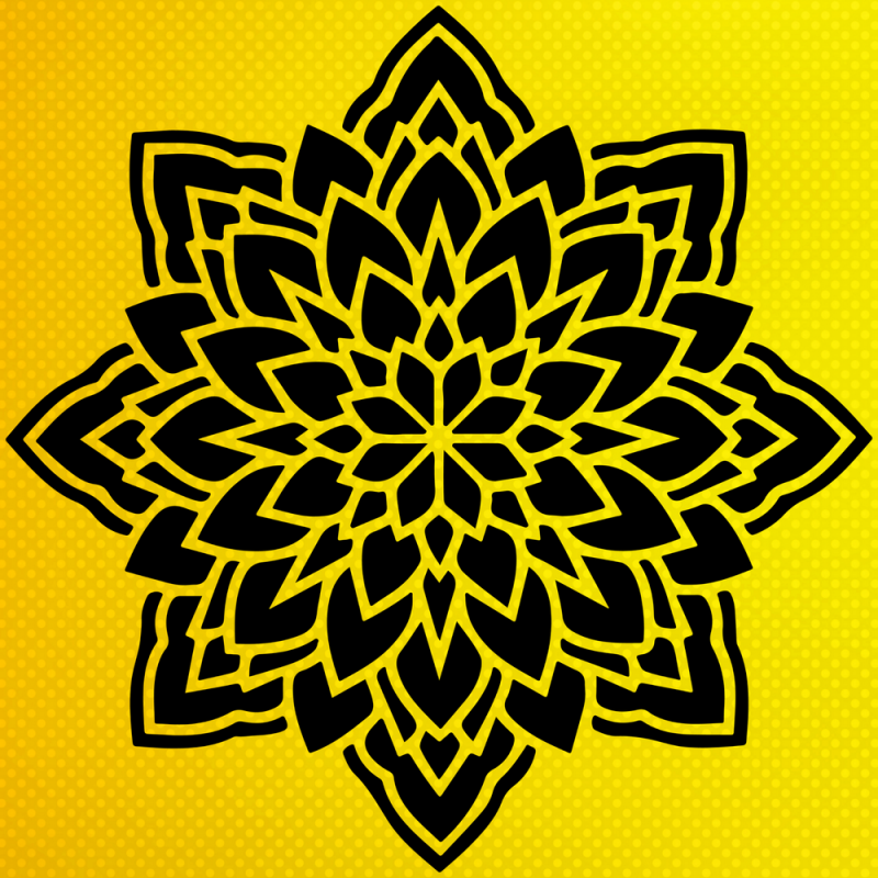 Mandala Deseni Stencil Şablon