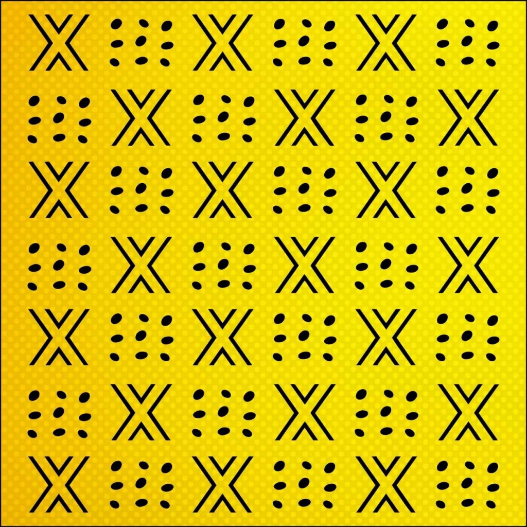 Bohem X ve Nokta Deseni Kurabiye Kek ve Pasta Stencil Şablon