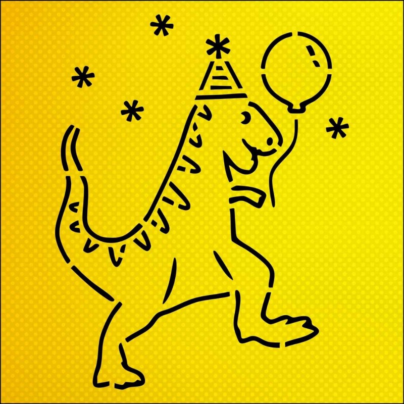 Dinozor Deseni Pasta Kurabiye Kek Süsleme Stencil Şablon Dinozor Deseni Pasta Kurabiye Kek Süsleme Stencil Şablon