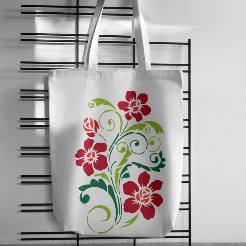 Orkide Çiçek Deseni Stencil Şablon Orkide Çiçek Deseni Stencil Şablon