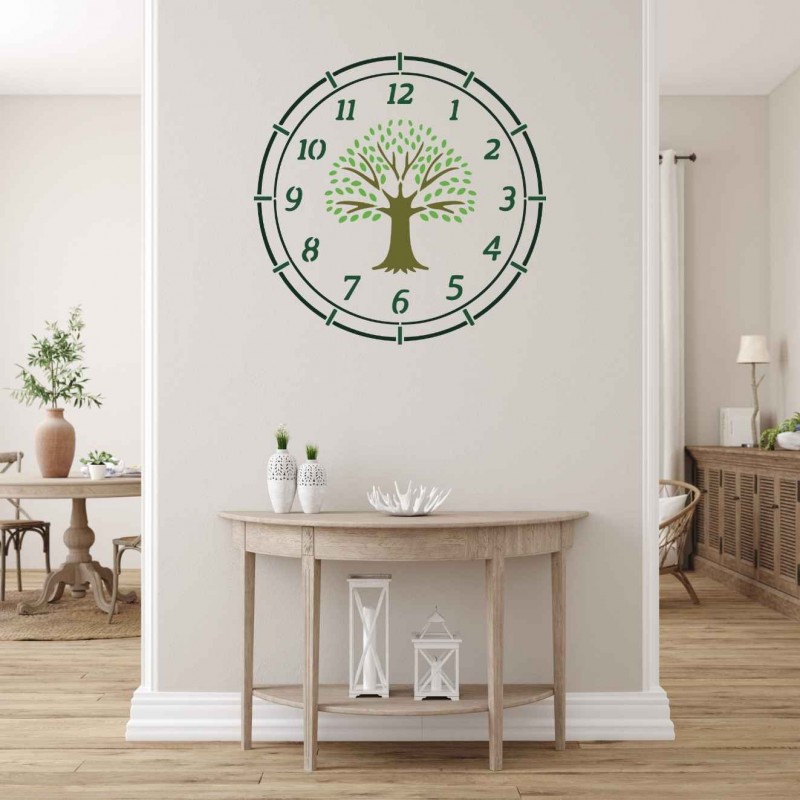 Hayat Ağacı Deseni Saat Stencil Şablon Hayat Ağacı Deseni Saat Stencil Şablon