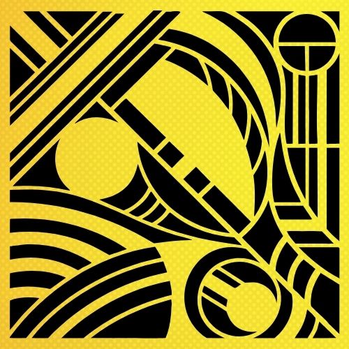 Soyut Desen Stencil Şablon