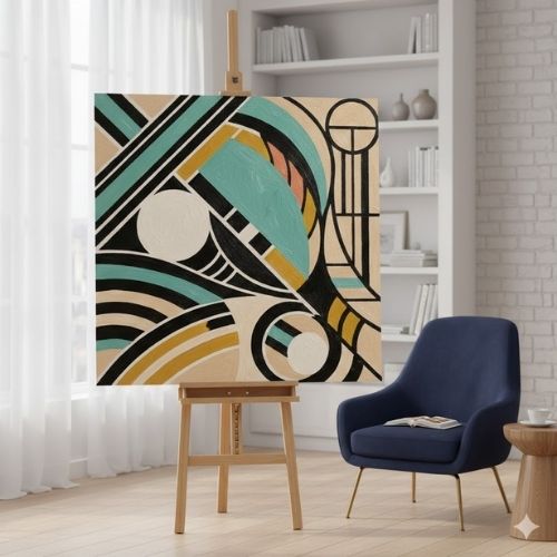 Soyut Desen Stencil Şablon