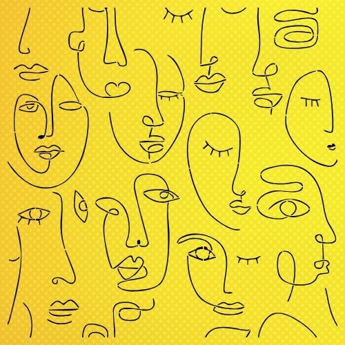 Soyut Desenler Stencil Şablon