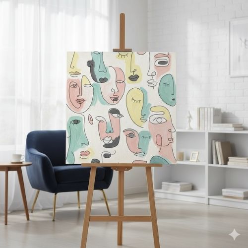 Soyut Desenler Stencil Şablon