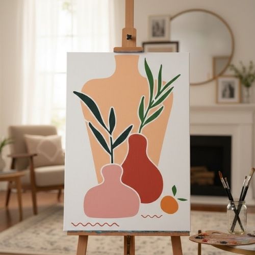 Soyut Desen Stencil Şablon