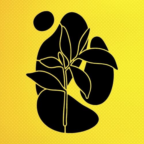 Yaprak Soyut Desen Stencil Şablon