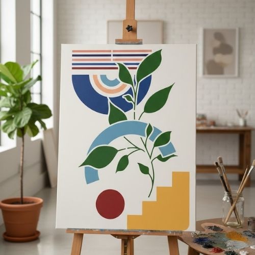 Bohem Deseni Stencil Şablon