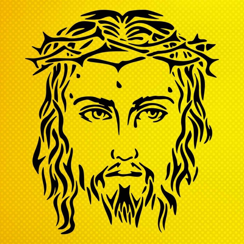 Jesus Stencil Şablon Jesus Stencil Şablon
