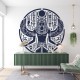 Antik Mısır Yuvarlak Desen Stencil Şablon Antik Mısır Yuvarlak Desen Stencil Şablon
