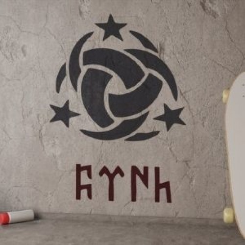 Göktürk Ayyıldız Stencil Şablon Göktürk Ayyıldız Stencil Şablon