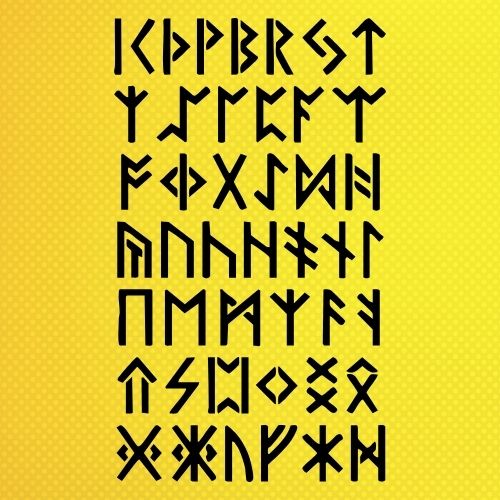 Viking Alfabe Stencil – Runik Yazı Desenli Özel Tasarım Şablon