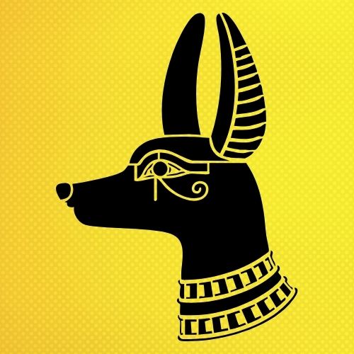 Antik Mısır Anubis Stencil Şablon