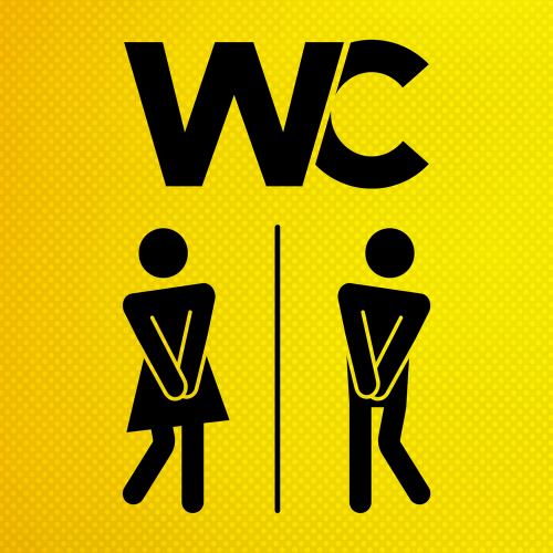 WC Yazısı Stencil Boyama Şablonu