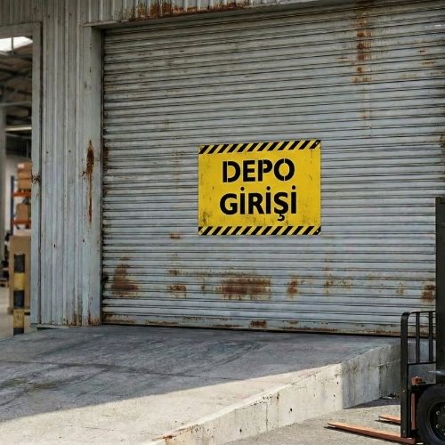 Depo Girişi Tabela Stencil Şablon
